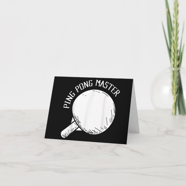 Ping Pong Master Funny Saying Table Tennis Invitation (Front)
