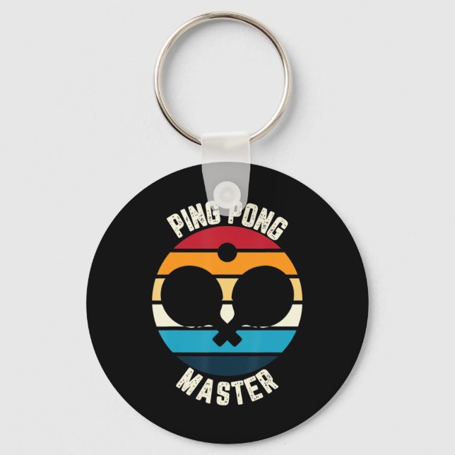 Ping Pong Master Table Tennis  Key Ring (Front)