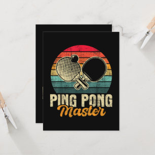 Ping Pong Master - Table Tennis Player Sports Invitation