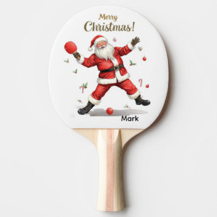 Ping Pong Merry Christmas with Santa Claus Ping Pong Paddle