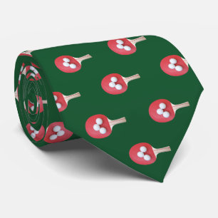 Ping Pong Paddle and Balls Colour Customisable Tie