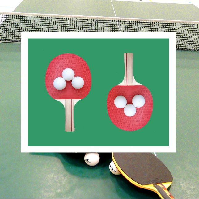 Ping Pong Paddle and Balls Postcard (Creator Uploaded)