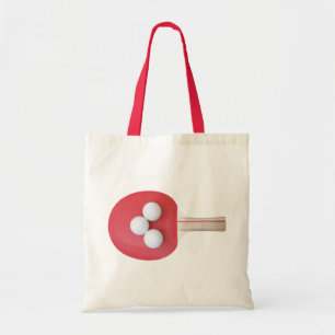 Ping Pong Paddle and Balls Tote Bag