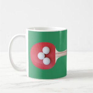 Ping Pong Paddle and Balls Two-Tone Coffee Mug