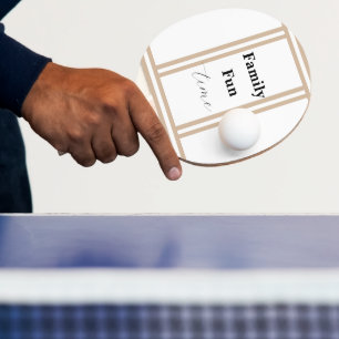 Ping Pong Paddle Beige & White Stripe