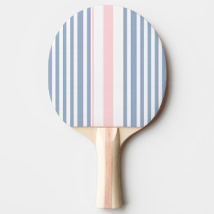 Ping Pong Paddle Blue Pink & White Stripe