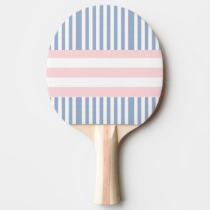 Ping Pong Paddle Blue Pink & White Stripe