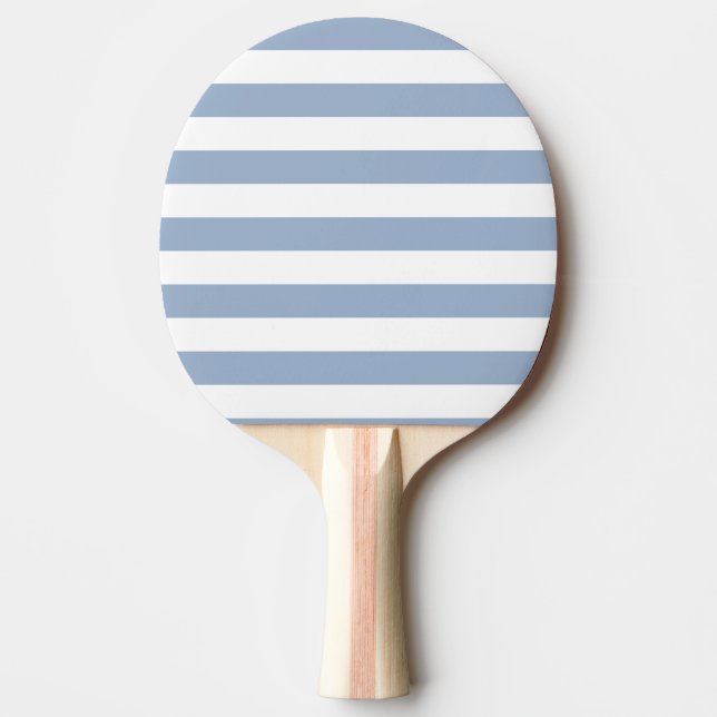 Ping Pong Paddle Blue & White Stripe (Front)