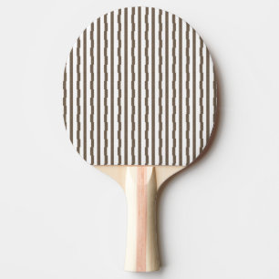 Ping Pong Paddle Brown & White Stripe 