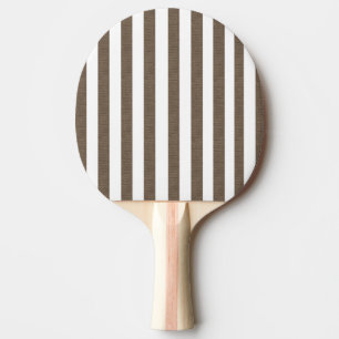 Ping Pong Paddle Brown & White Stripe
