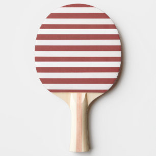 Ping Pong Paddle Burgundy & White Stripe
