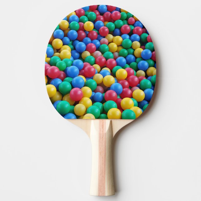 Ping Pong Paddle Colourful Funny Kids Balls Play (Front)