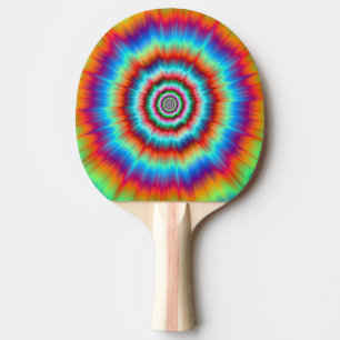 Ping Pong Paddle Explosion in Blue and Orange