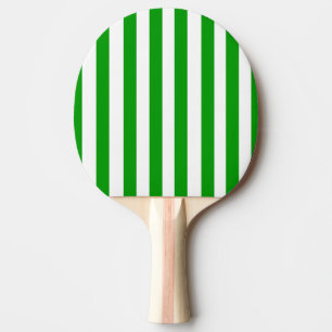 Ping Pong Paddle Green & White Stripe