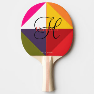 Ping-Pong Paddle - HAMbyWG - Colourful Geometric