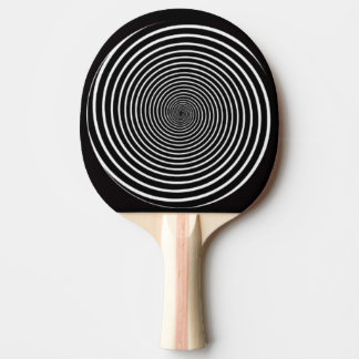 PING PONG PADDLE KANJI FOR POWER AND OP ART SPIRAL