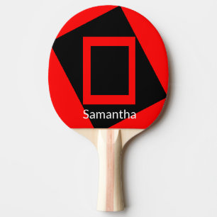 Ping Pong Paddle Red Black