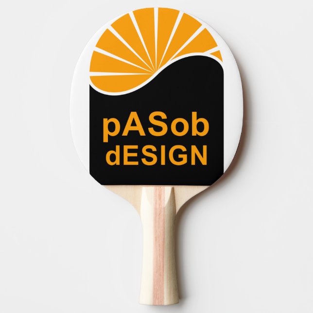 Ping Pong Paddle, Red Rubber Back Paddle (Front)
