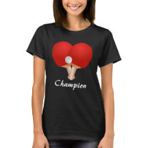 Ping Pong Paddle Table Tennis Heart Custom T-shirt