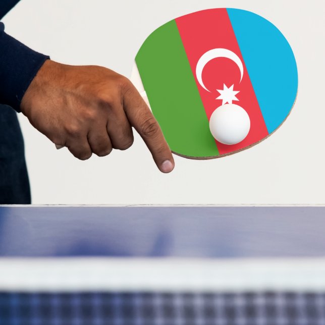 Ping pong paddle with Flag of Azerbaijan (Insitu)