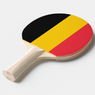 Ping pong paddle with Flag of Belgium