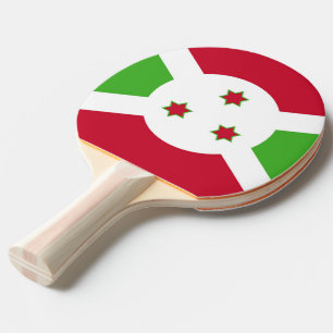 Ping pong paddle with Flag of Burundi