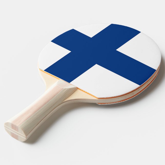 Ping pong paddle with Flag of Finland (Front Angle)