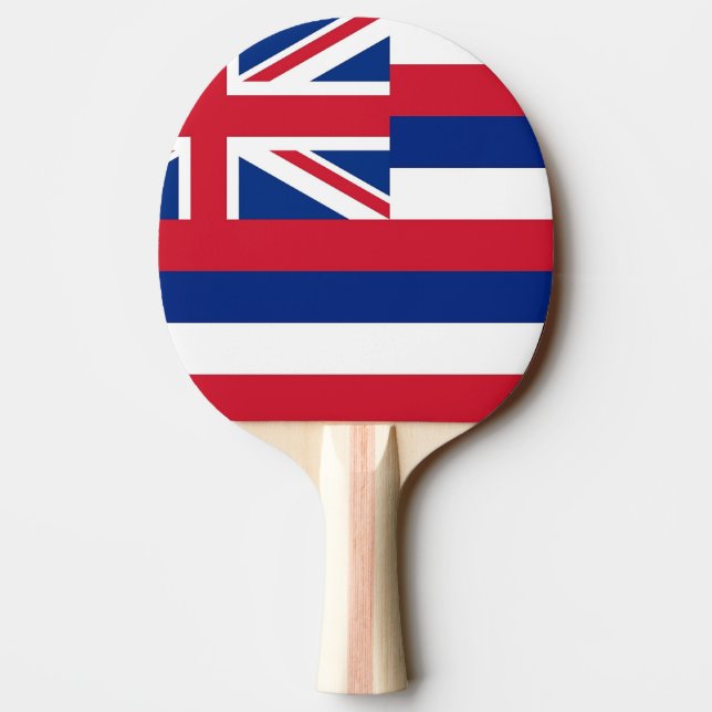 Ping pong paddle with Flag of Hawaii, USA (Back)