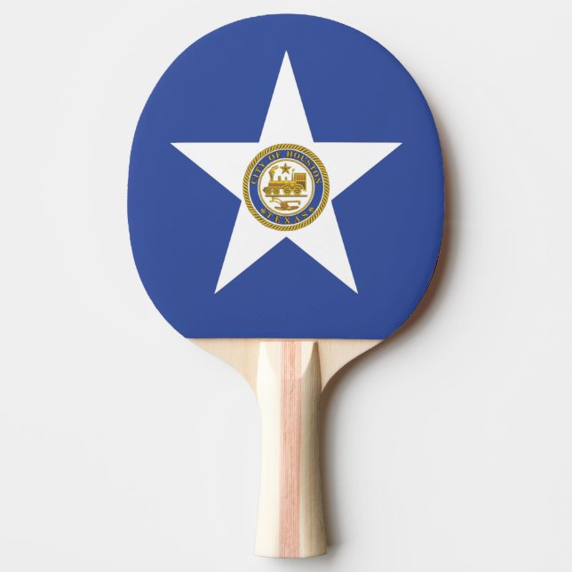 Ping pong paddle with Flag of Houston (Front)