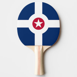 Ping pong paddle with Flag of Indianapolis