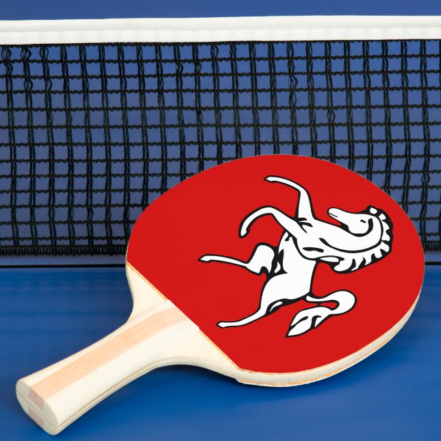 Ping pong paddle with Flag of Kent County, England (Insitu)