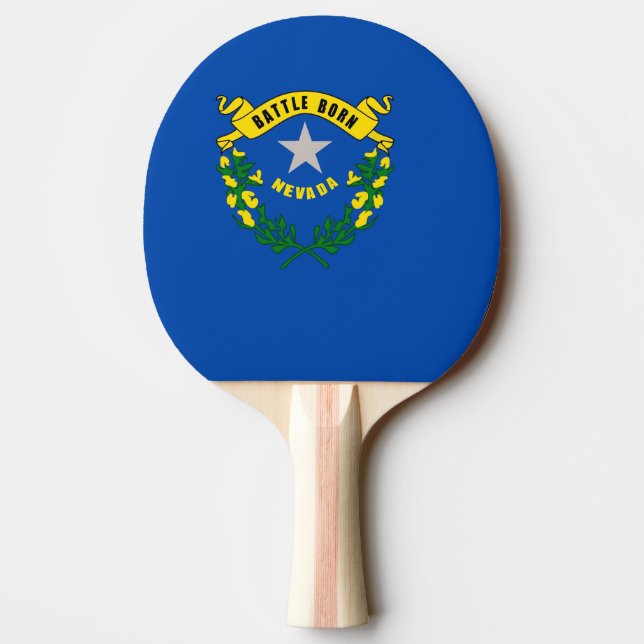 Ping pong paddle with Flag of Nevada, USA (Back)