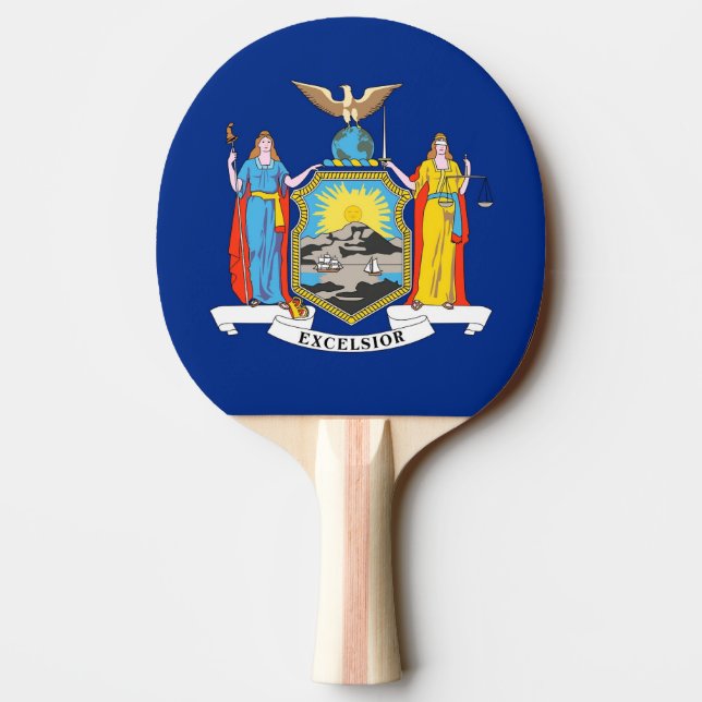 Ping pong paddle with Flag of New York, USA (Back)