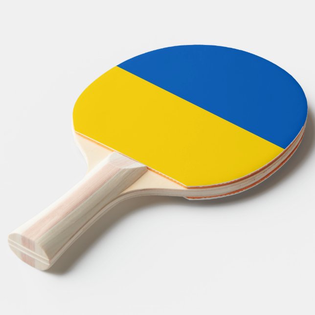 Ping pong paddle with Flag of Ukraine (Front Angle)
