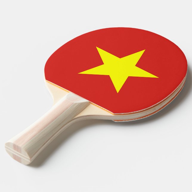 Ping pong paddle with Flag of Vietnam (Front Angle)