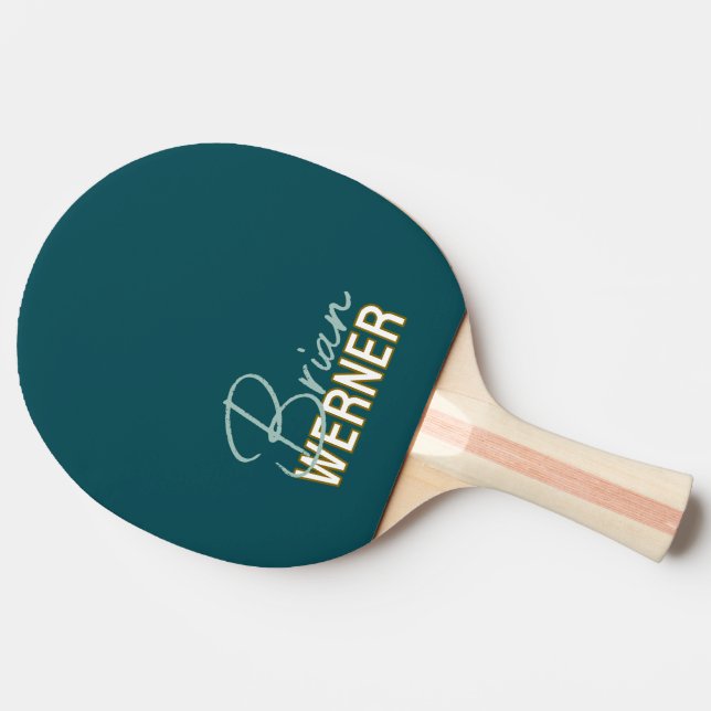 Ping Pong Paddle with His Name (Side)