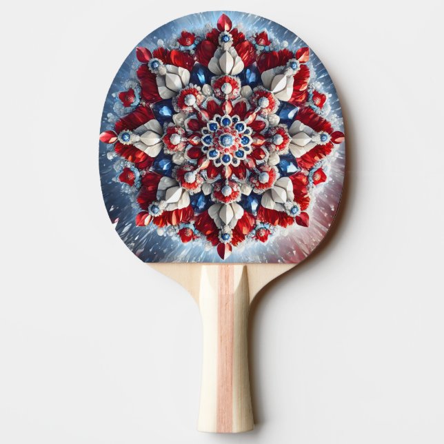 Ping pong paddle with Norwegian Colours (Back)