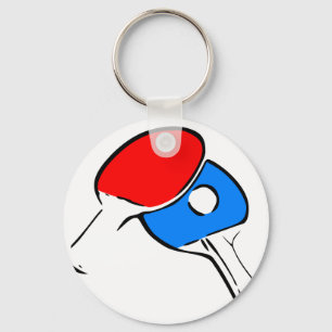 Ping Pong Paddles & Ball Key Ring