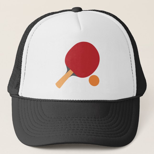 Ping Pong Paddles Funny Table Tennis Sports Long Trucker Hat (Front)