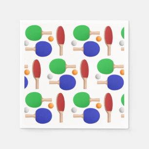 Ping Pong Paper Napkins, Table Tennis Party Napkin