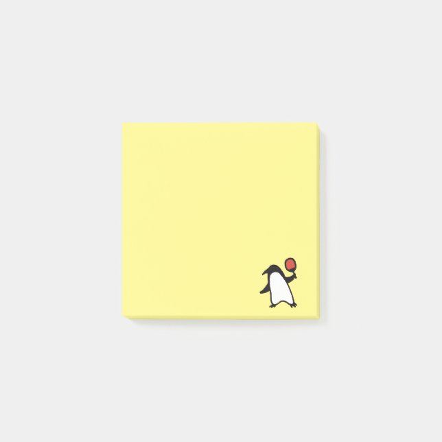 Ping-pong penguin post-it notes (Front)
