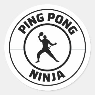 Ping Pong Player Table Tennis Coach Classic Round Sticker
