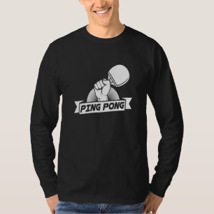 Ping Pong Racket Paddle Ball Game Table Tennis Pla T-Shirt