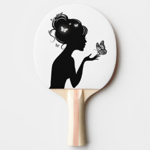 Ping Pong Racket The White Butterfly Woman Paddle