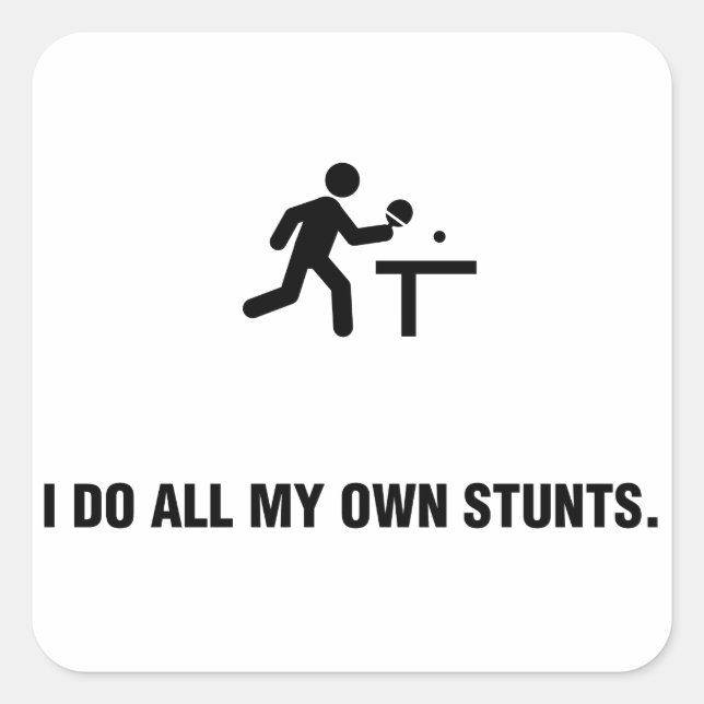 Ping Pong Square Sticker (Front)