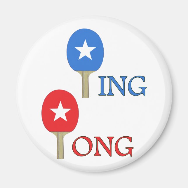 Ping Pong Star Magnet (Front)