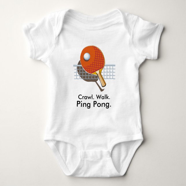 Ping Pong Table Tennis Baby Bodysuit (Front)