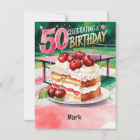 Ping pong Table Tennis Birthday Card