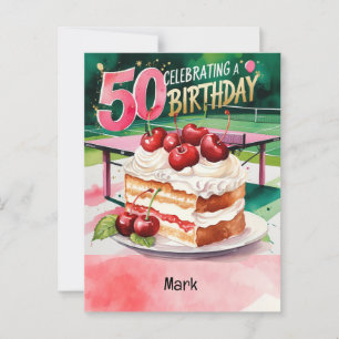  Ping pong Table Tennis Birthday Card