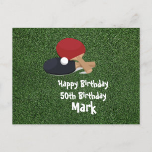 Ping pong Table Tennis Birthday Card